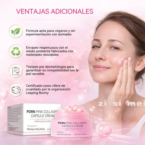 Crema Facial Pdrn Pink Collagen Iluminadora 50 G