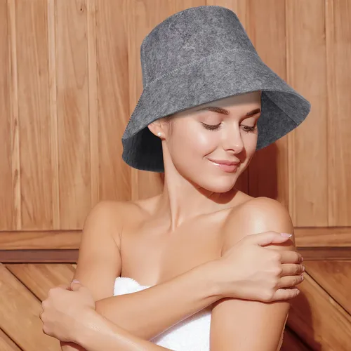 2 Piezas Gorro De Sauna De Fieltro Gorro De Baño Gorro De Du