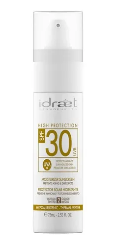 Protector Solar Crema Color Medio Spf30- Facial, Tono Vainil