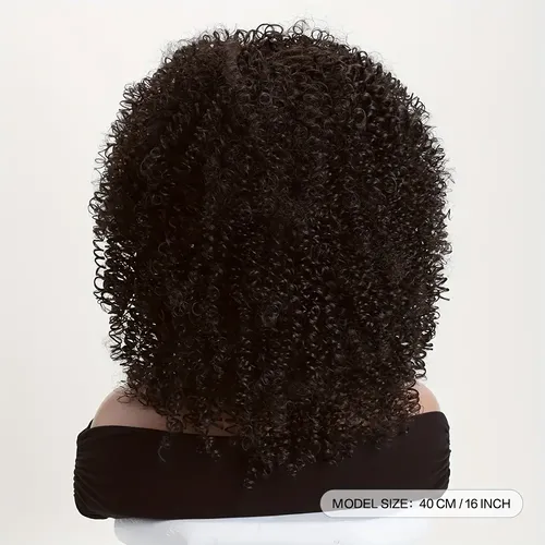 Peluca Corta Rizada Africana For Mujer For Uso Diario Y