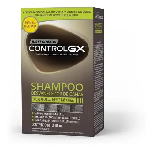 Shampoo Just For Men Control GX Cobertura de Canas 118ml