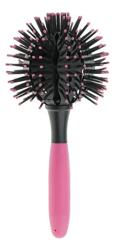 Hl Cepillo Redondo 360° Para Cabello Rizado, Desenreda Huol