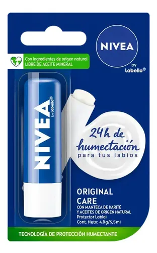 Protector Labial Nivea By Labello Original Care 4,8 Gr