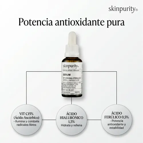 Serum Skinpurity Vit C 15% Para Todo Tipo De Piel De 30ml