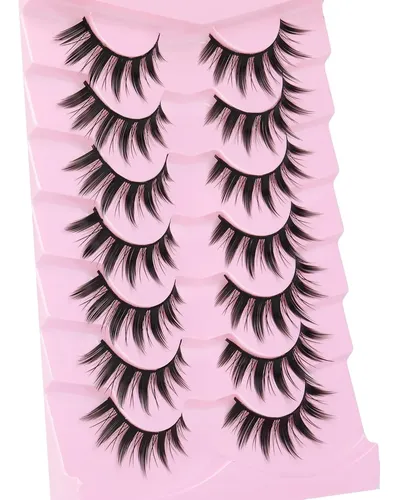 Pestañas Postizas Manga Anime Negras 7 Pares Cosplay