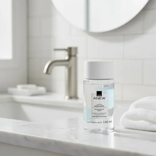 Agua Micelar Anew Con Ácido Hialurónico Y Vit B3 Avon 150ml