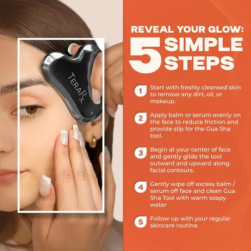 Herramienta Facial Gua Sha Terarx Terahertz Stone Para El Ed