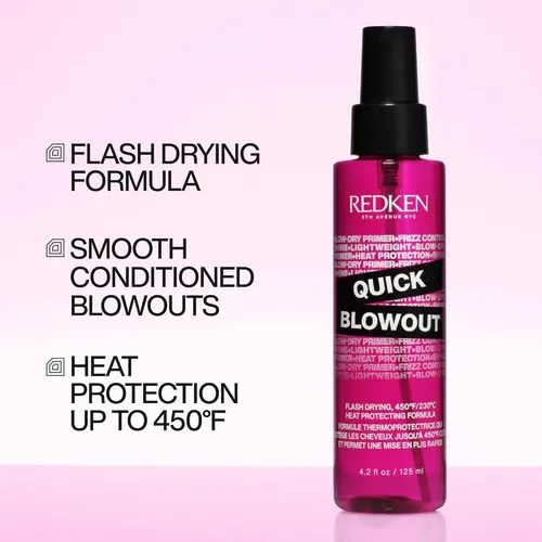 Redken Quick Blowout Spray Protect. Calor 450f Cabello Fino