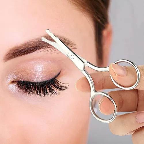 2 Tijeras De Acero Inoxidable Para Recortar Cejas