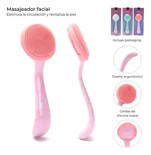 Masajeador Facial Limpiador Silicona Exfoliante Rostro Skora