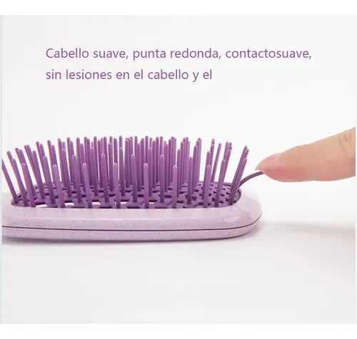 Cepillo Pulidor Anti Frizz Para Peinar Y Desenredar Verde Verde