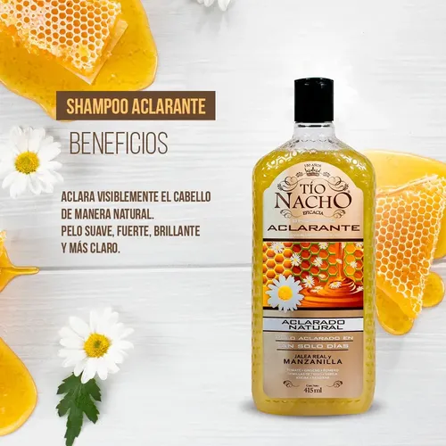 Shampoo Tío Nacho Aclarante X 415 Ml Jalea Real Manzanilla