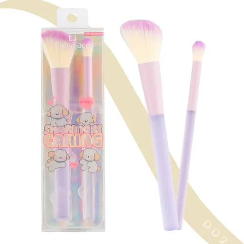 Set 2 Brochas Para Maquillaje De Ojos Y Contorno Make Up