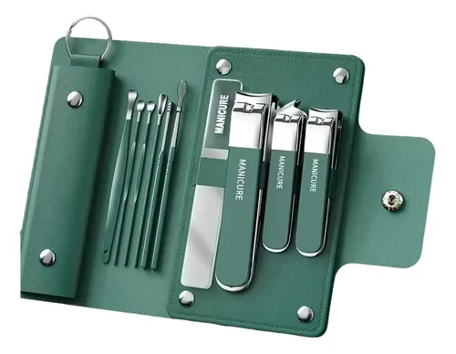 Set De Manicure 10 Piezas Con Estuche Portátil E