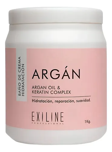 Exiline Argán Baño De Crema Hidratación Mascara Pelo 1kg