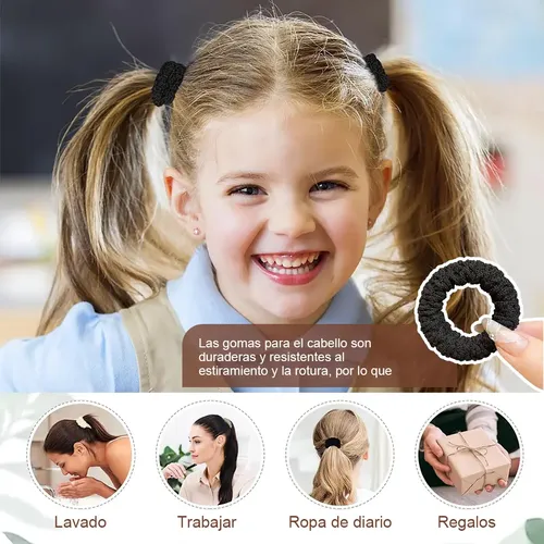 # 136pcs Gomitas Cabello Donas Maquillaje Mujer Ligas .z
