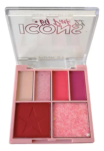 Paleta De Sombras Rubor Y Glitter Pink21