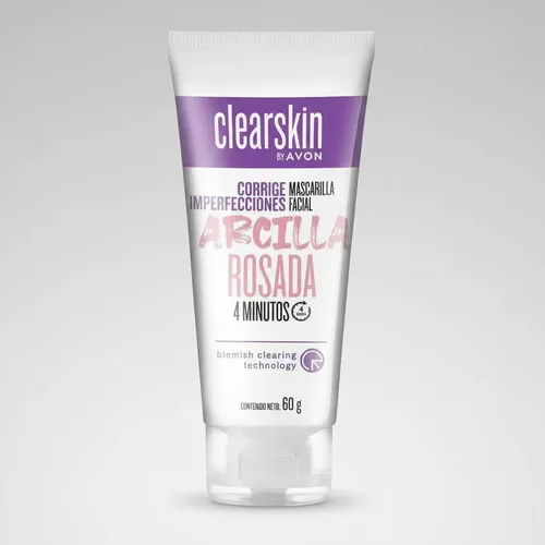 Avon Clearskin Mascarilla Facial Arcilla Rosada 4 Minutos 60
