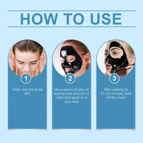 Bamboo Charcoal Clay Mask, Cleans Blackheads Hydrating