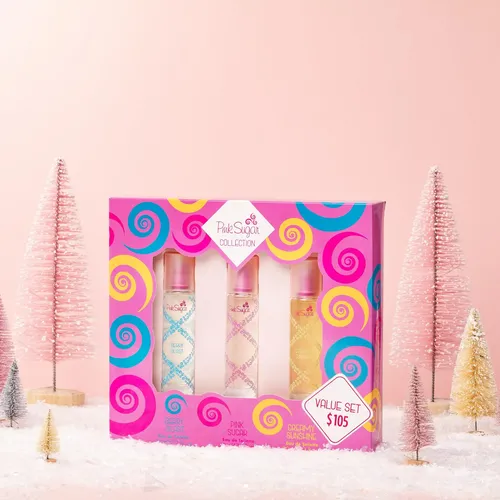 Set De Regalo De Perfume Pink Sugar Coffret 3 Piezas Para Mu