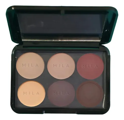 Paleta De Sombras Hd Mila Marzi 6 Tonos Hipoalergénica Color Paleta Contour