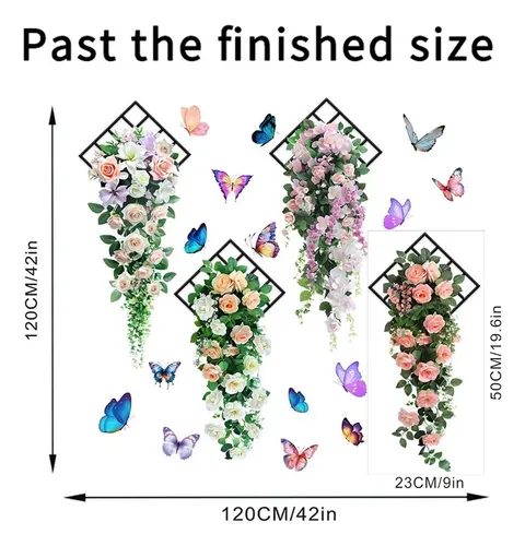 Adhesivos De Pared Con Flores 3d Para Cocinas, Material Pvc