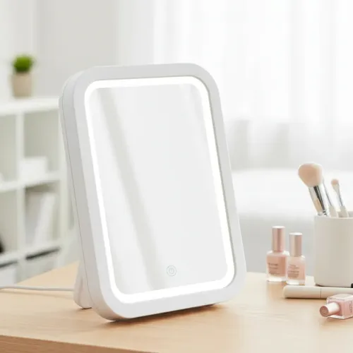 Espejo Con Luz Led Plegable Recargable Usb Maquillaje