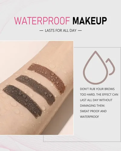 Lápices De Cejas Marrón Impermeable Para Mujer Con Cepillo