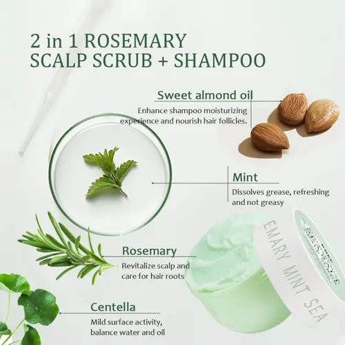 Rema Exfoliante Para El Cabello Koec Con Romero +cepillo250g Algodón