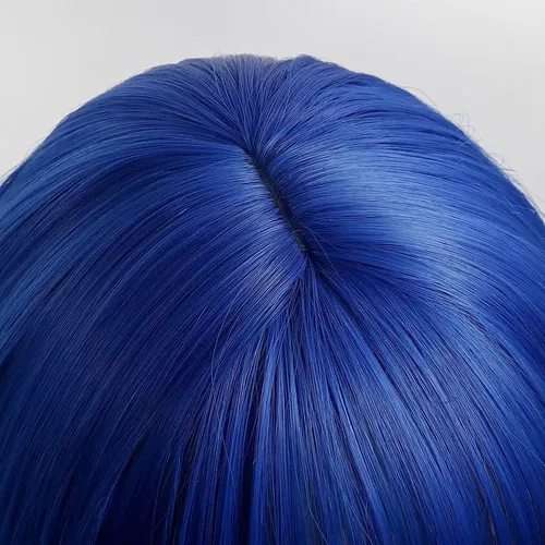 6.21 Jf Pelucas Mujer Cosplay Larga Ondulada Plateado Azul