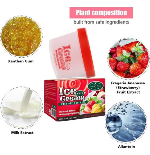 Mascarilla Facial De Arcilla Con Extracto De Fresa Y Leche