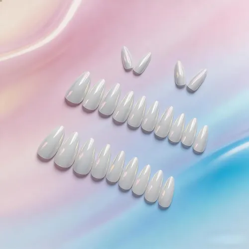 Uñas Cromadas En Almendra Kqueenest 24 Pzas
