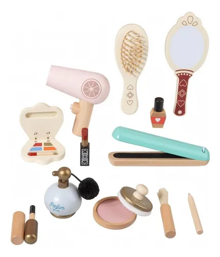 Set Maquillaje Madera Acabado Suave Kit Belleza Madera