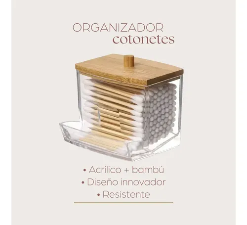 Organizador Cotonetes Acrilico Zeva Transparente