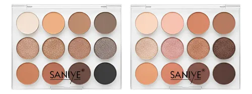 Paleta De 12 Sombras Mixtas Glamour Saniye Eyeshadow Palette