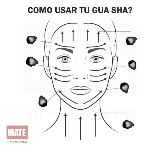 Guasha Masajeador Piedra Cristal Jade Terapia Facial X 25u