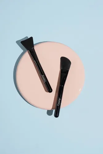 Pincel Espátula Silicona Coony Silicon Face Brush Color Negro