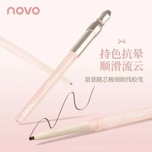 Delineador De Ojos Ultra Fino Novo Retráctil Waterproof