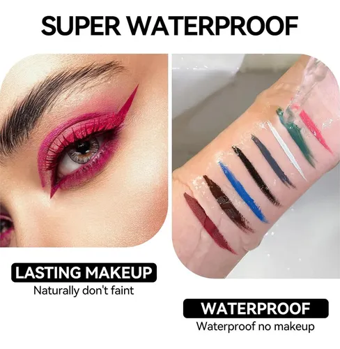 Set Eyeliner En Gel Verde Con Brocha 5.51 Pulgadas