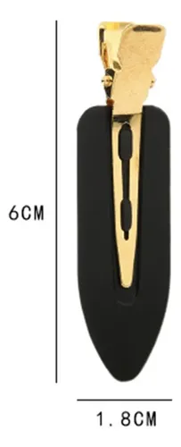 4 Pinzas For El Pelo De Metal Sin Arrugas: Broches A Presió