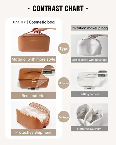 Bolsa De Cosméticos Eachy Travel, Bolsa De Maquillaje Imperm