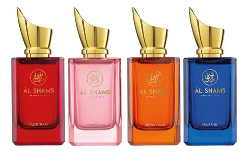 Kit Perfumes Al Shams Mujer Hombre Unisex 4 Unidades
