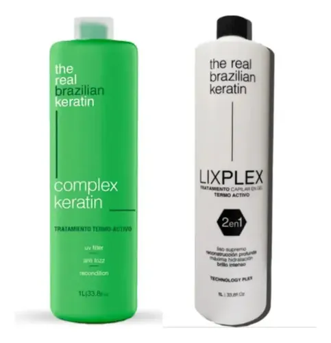 Kit Lix Plex 2 En 1 + Keratina Complex The Real Brazilian