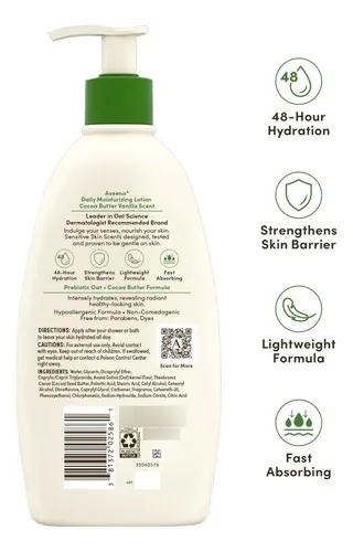 Crema Corporal Aveeno Daily Moisturizing Manteca Cacao 532ml