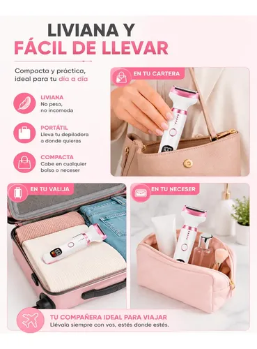 Depiladora Eléctrica 5 En 1 Facial Y Corporal Con Carga Usb
