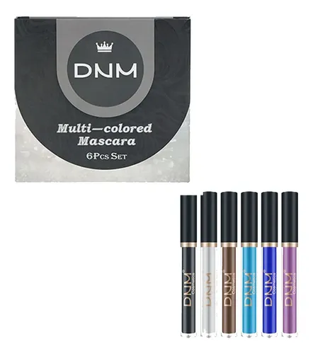 6 Pcs Máscara De Pestañas Resistente Al Agua De 6 Colores