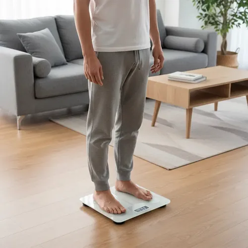 Balanza Digital Smart Fitness Med Corp App Recargable Noga Blanco