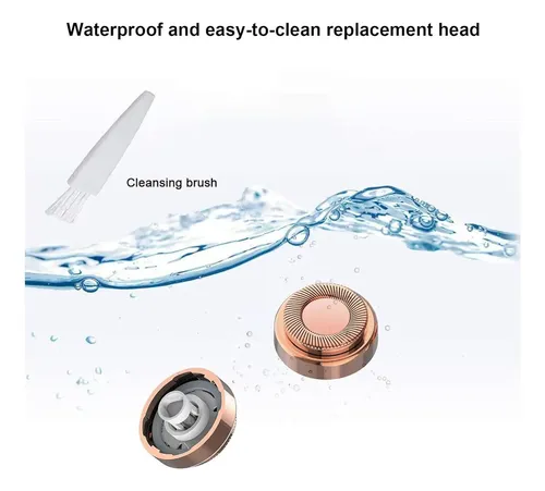 For Depiladora Facial Electrica Mini Con 2 Cabezales De