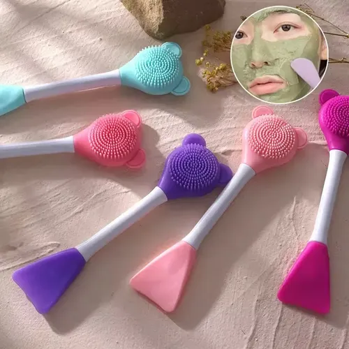 Espátula Silicona Cepillo Limpiador Masaje Facial Pack X12un