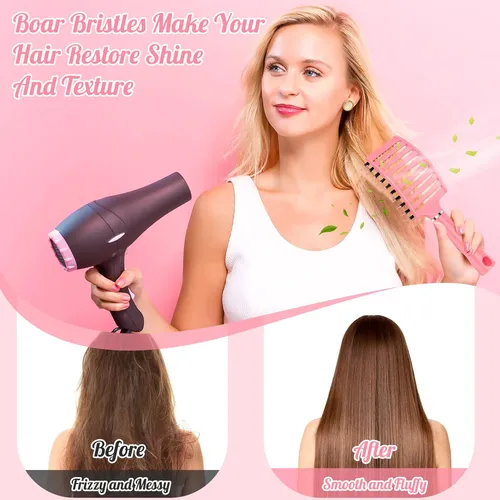 Cepillo De Pelo Urtheone Para Desenredar Cerdas De Jabalí, C